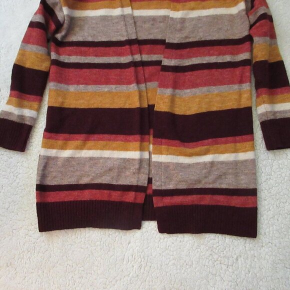 Time & Tru Women's Striped Cardigan Size Medium 8-10 - Picture 5 of 8